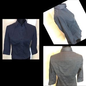 3/4 sleeved denim like top